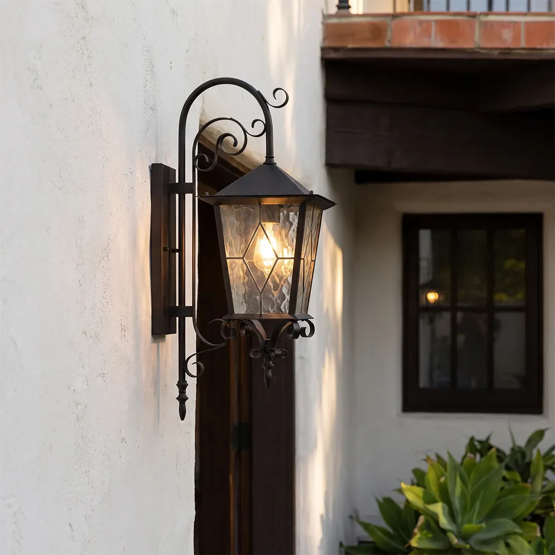 2 PCS Black Outdoor Sconces European Vintage Wall Light - view 3