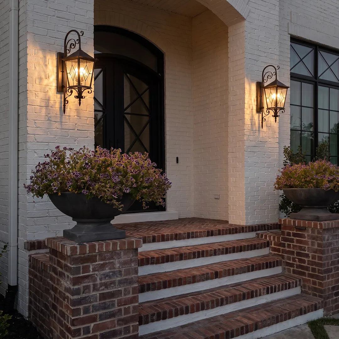 2 PCS Black Outdoor Sconces European Vintage Wall Light - view 2
