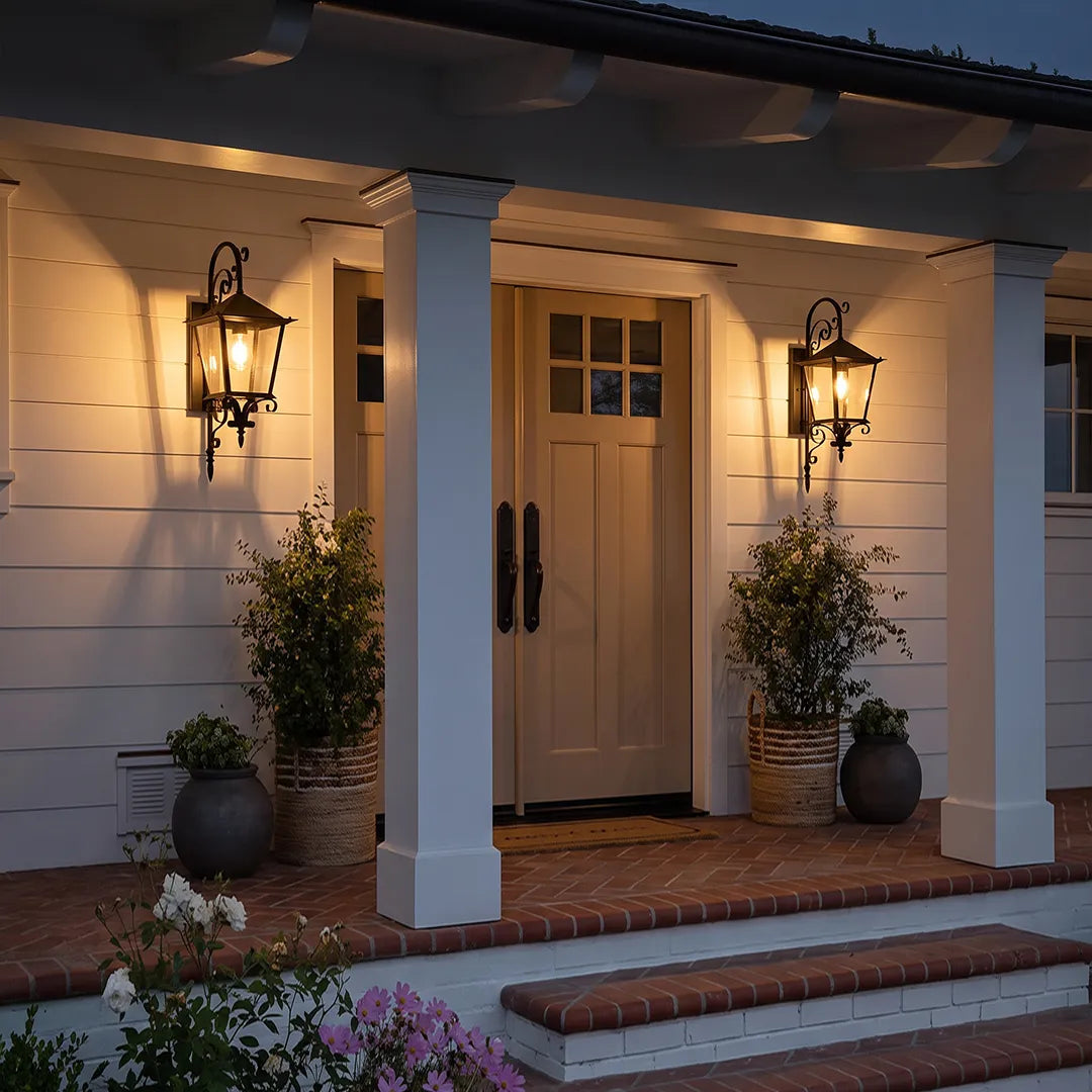 2 PCS Black Outdoor Sconces European Vintage Wall Light - view 4