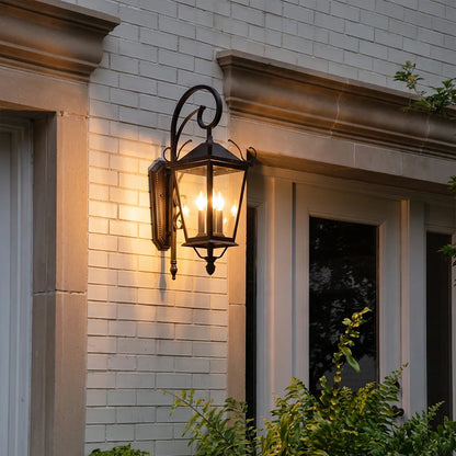 2 PCS Black Outdoor Wall Light European Vintage Three-Light - view 4