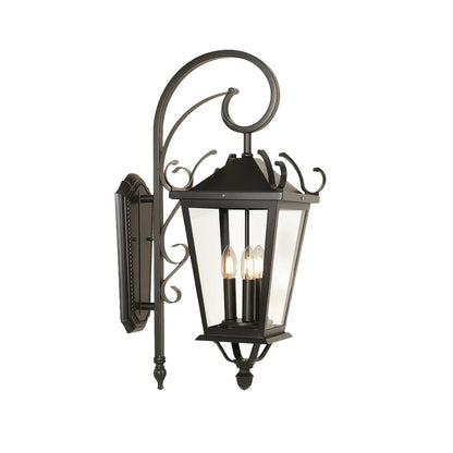 2 PCS Black Outdoor Wall Light European Vintage Three-Light - view 9