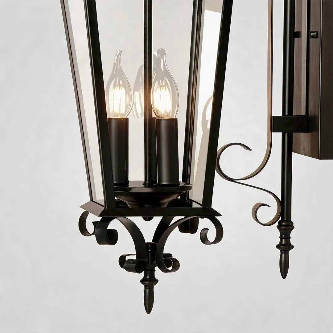 2 PCS Black Outdoor Wall Sconce European Vintage Wall Lantern - view 8
