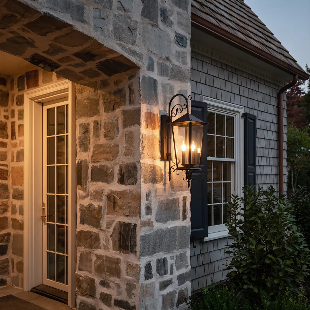 2 PCS Black Outdoor Wall Sconce European Vintage Wall Lantern - view 5