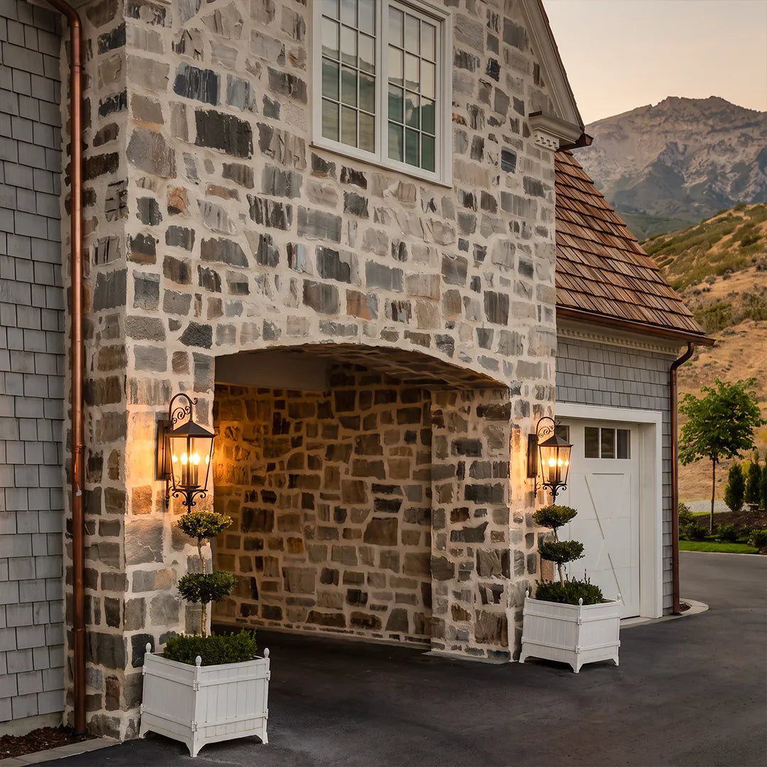 2 PCS Black Outdoor Wall Sconce European Vintage Wall Lantern - view 6