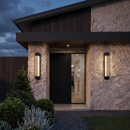 Black Outside Wall Lights Modern Stainless Steel Light