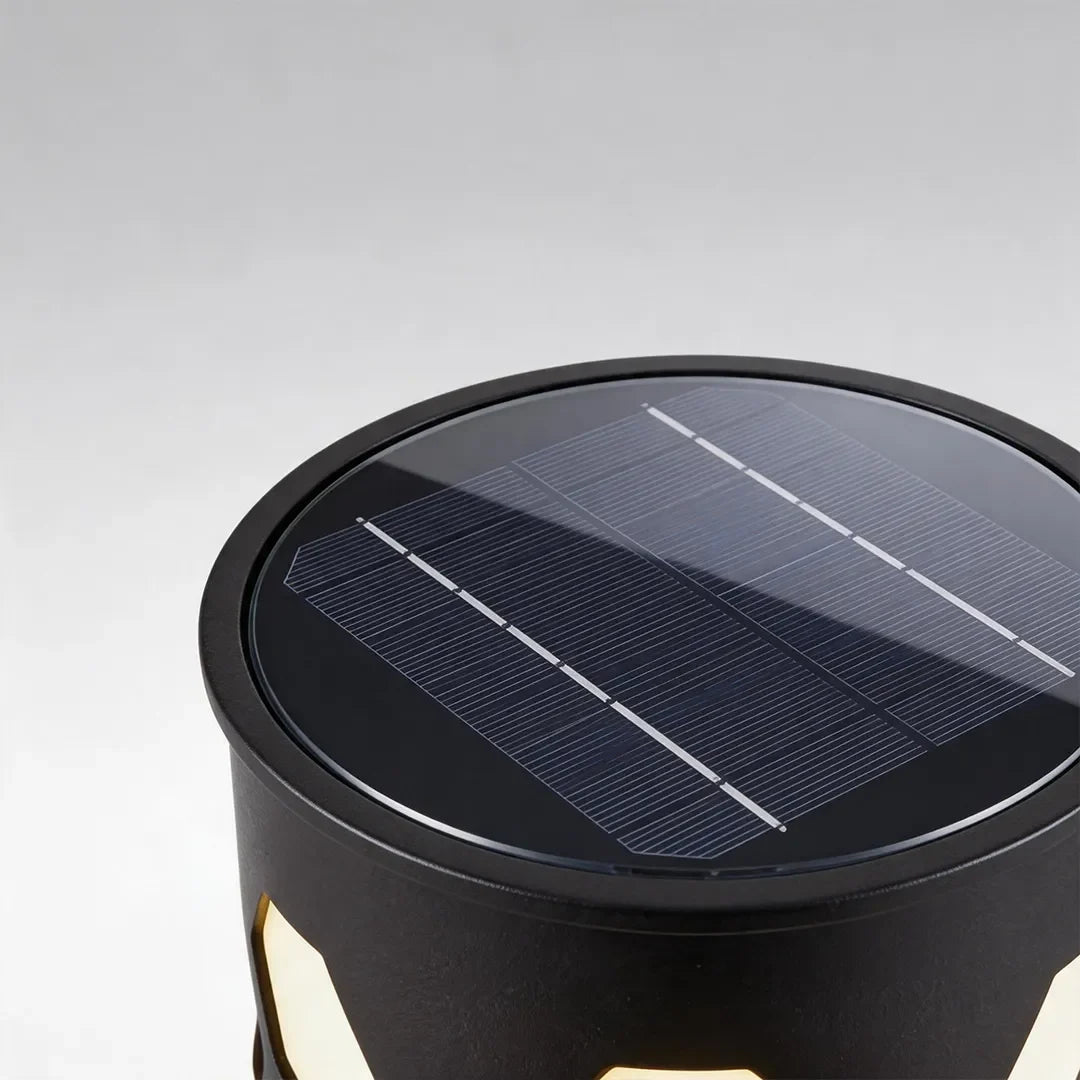 Solar Powered LED Bollard Lights Modern Honeycomb Outdoor Light - view 8