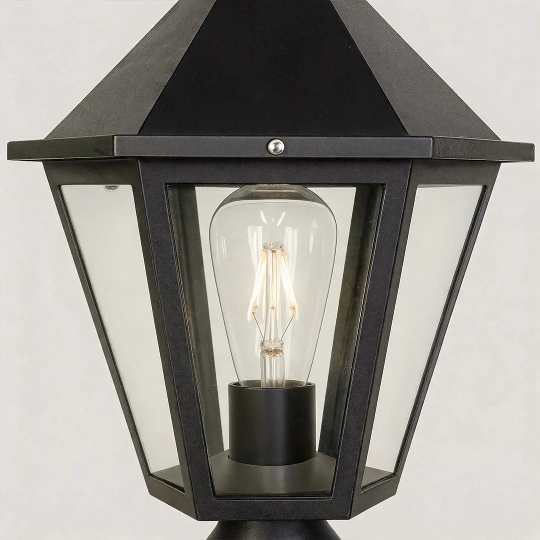 2 PCS Black Pillar Lights European Vintage Outdoor Lights - view 7