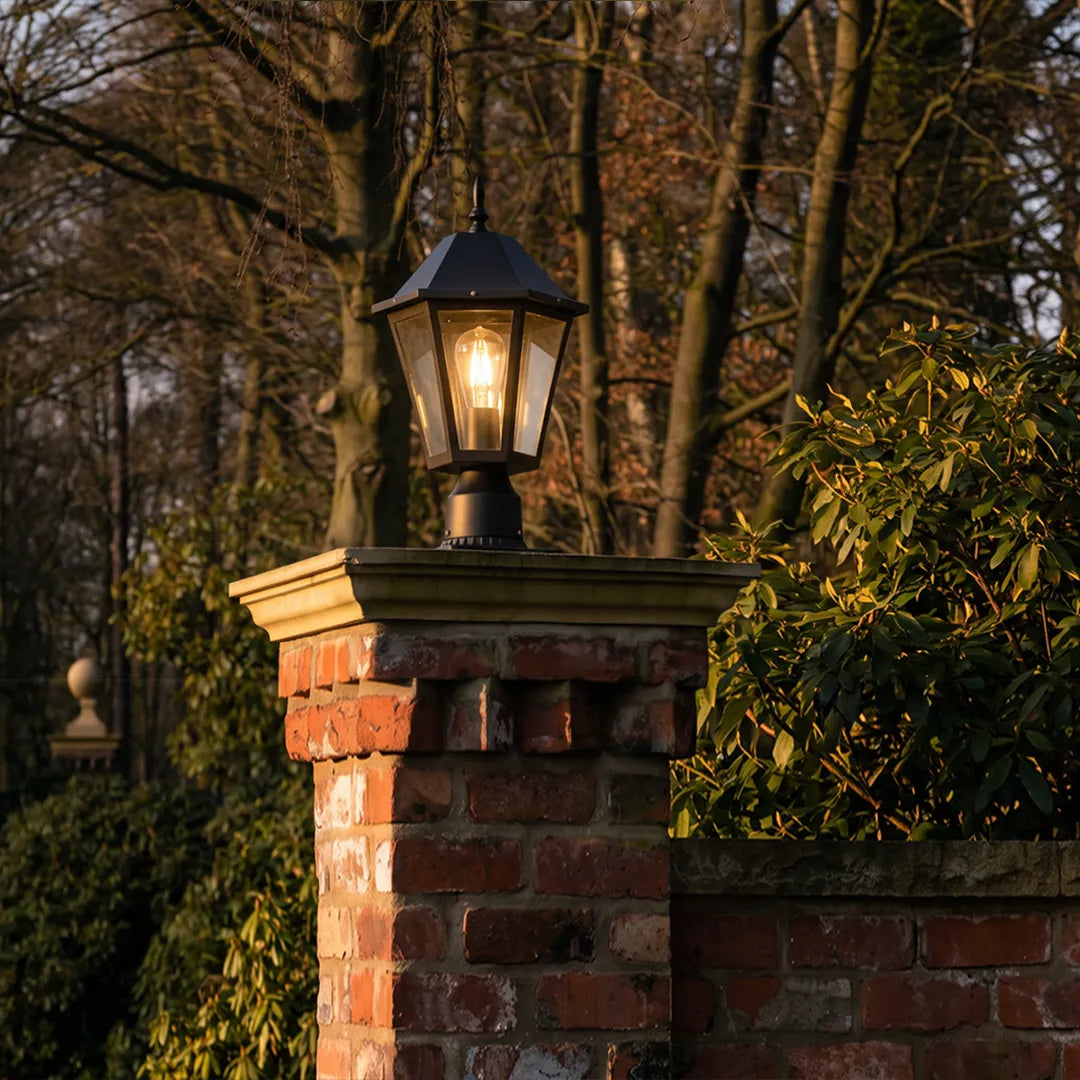 2 PCS Black Pillar Lights European Vintage Outdoor Lights - view 6