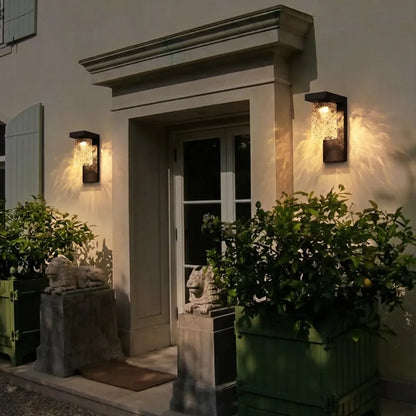 Black Sconce Wall Light Modern Glass Outdoor Light - view 2