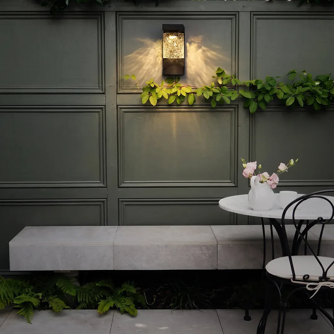 Black Sconce Wall Light Modern Glass Outdoor Light - view 6