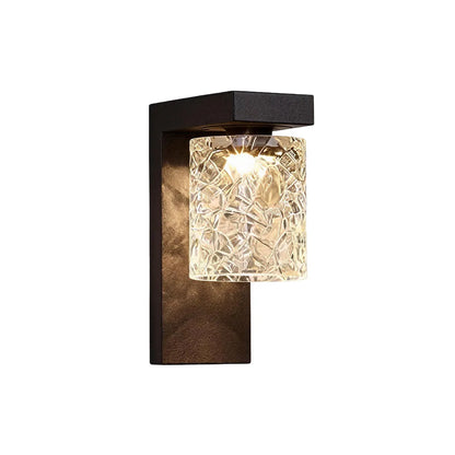 Black Sconce Wall Light Modern Glass Outdoor Light - view 10