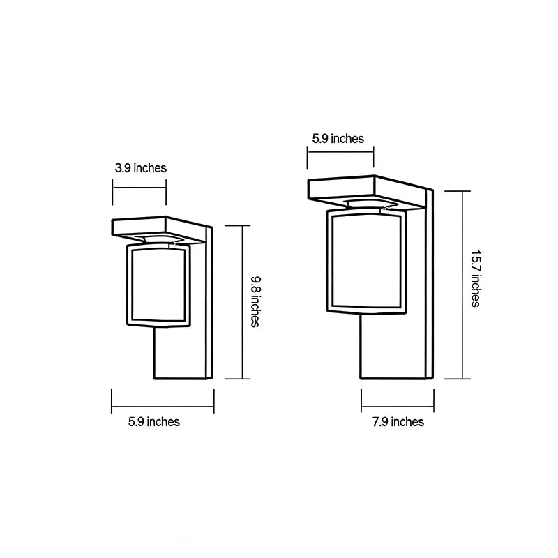 Black Sconce Wall Light Modern Glass Outdoor Light - view 13