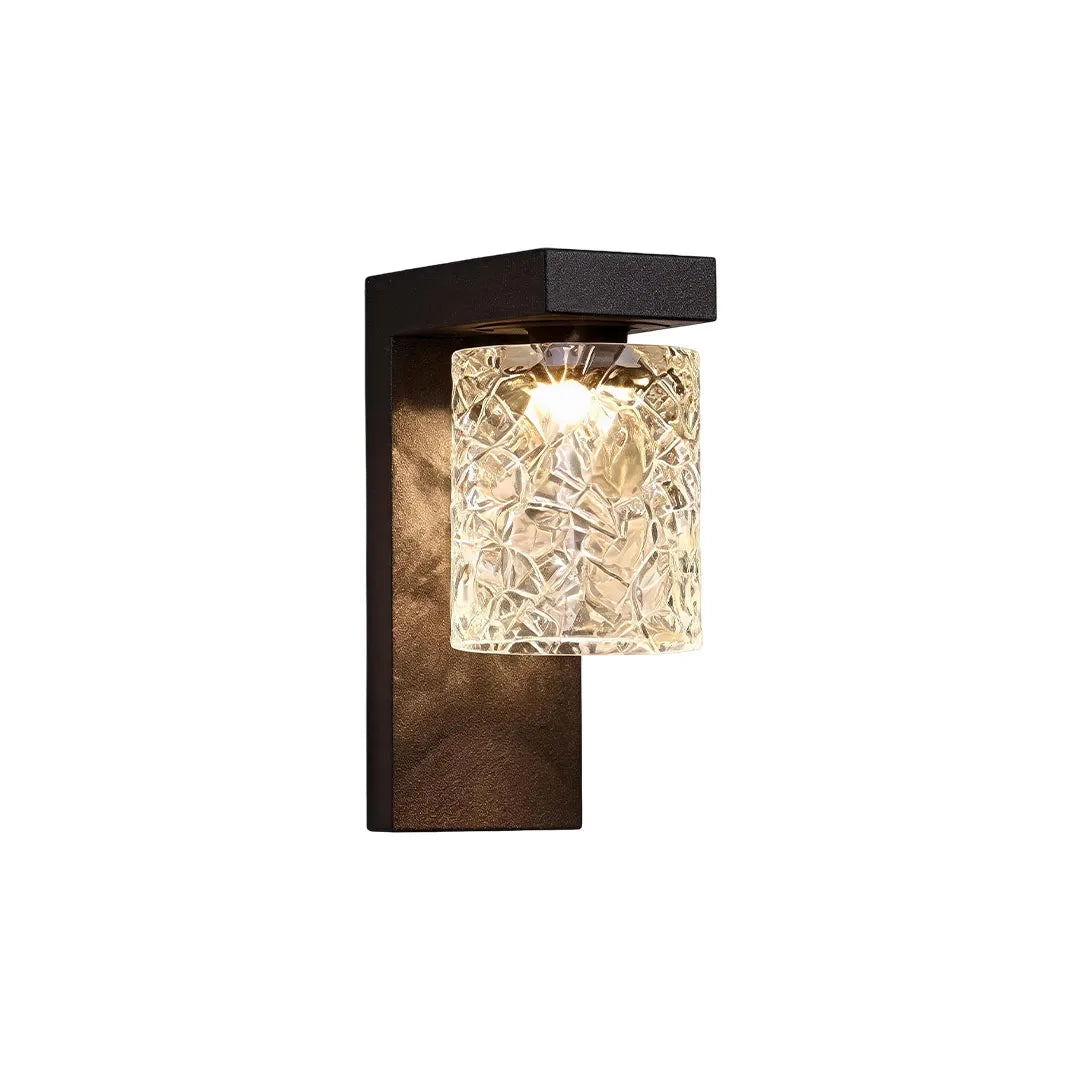 Black Sconce Wall Light Modern Glass Outdoor Light - view 11