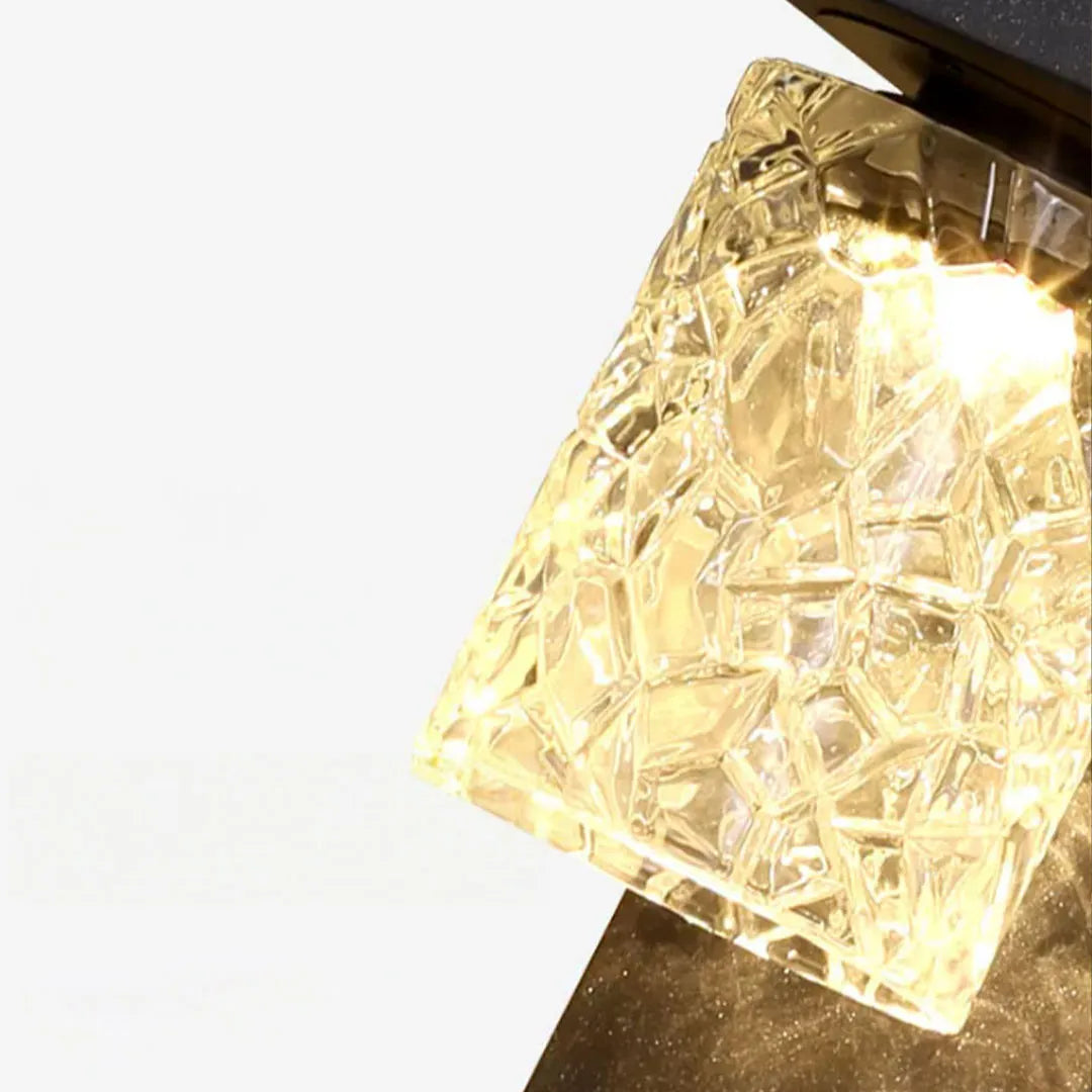 Black Sconce Wall Light Modern Glass Outdoor Light - view 7