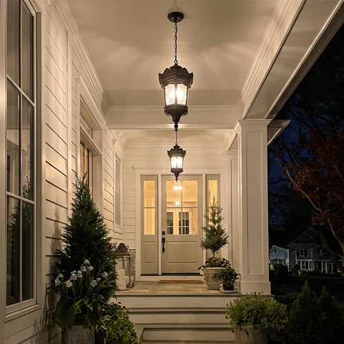 Hanging Outdoor Light Fixture Vintage Waterproof Pendant Light