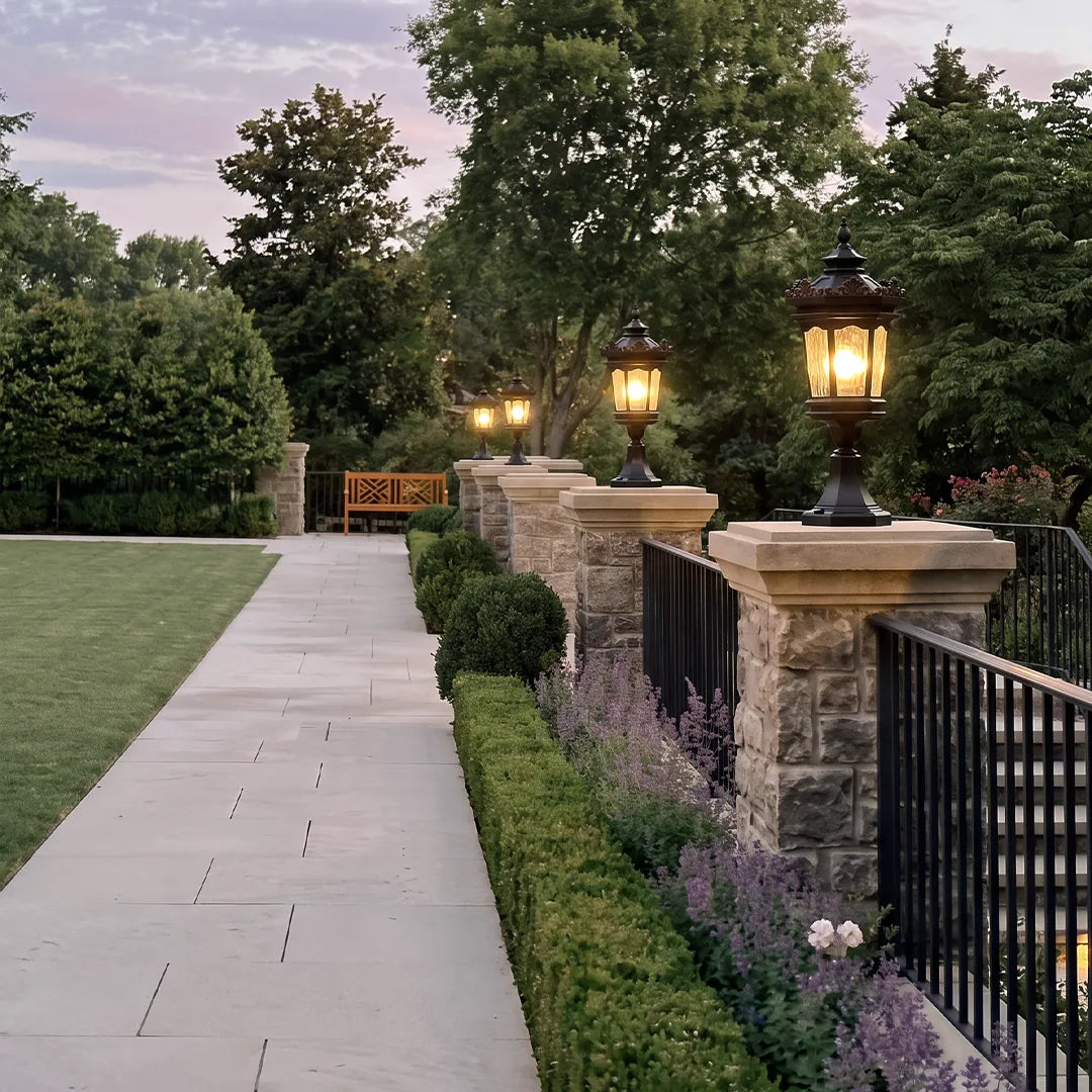 Lantern Pillar Light European Vintage Outdoor Light - view 2
