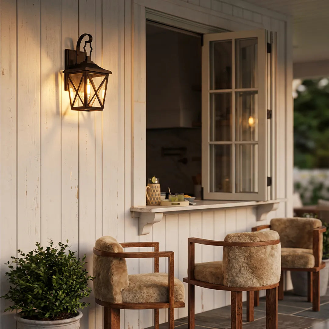 2 PCS Black Wall Lighting Nordic Vintage Geometric Outdoor Light - view 6