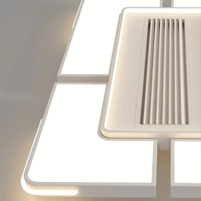 Bladeless Ceiling Fan with Lighting Modern Concealed-Blade LED Light - view 8