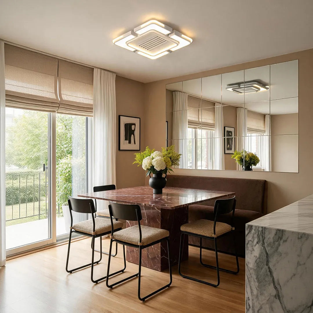Bladeless Ceiling Fan with Lighting Modern Concealed-Blade LED Light - view 5