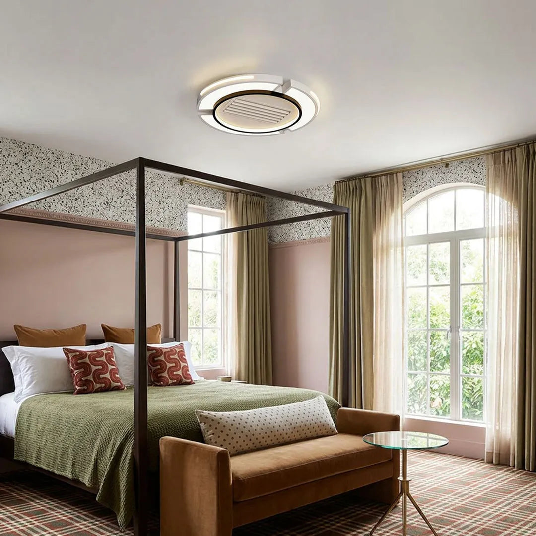 Bladeless Ceiling Fan with Lighting Modern Concealed-Blade LED Light - view 6