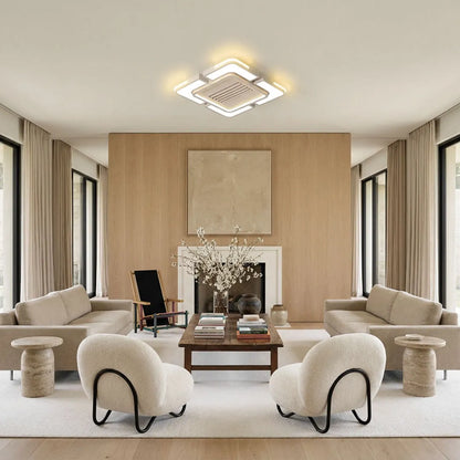 Bladeless Ceiling Fan with Lighting Modern Concealed-Blade LED Light - view 3