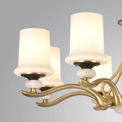 Brass Candle Chandelier American Vintage Ceiling Light - view 7