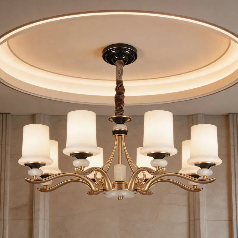 Brass Candle Chandelier American Vintage Ceiling Light