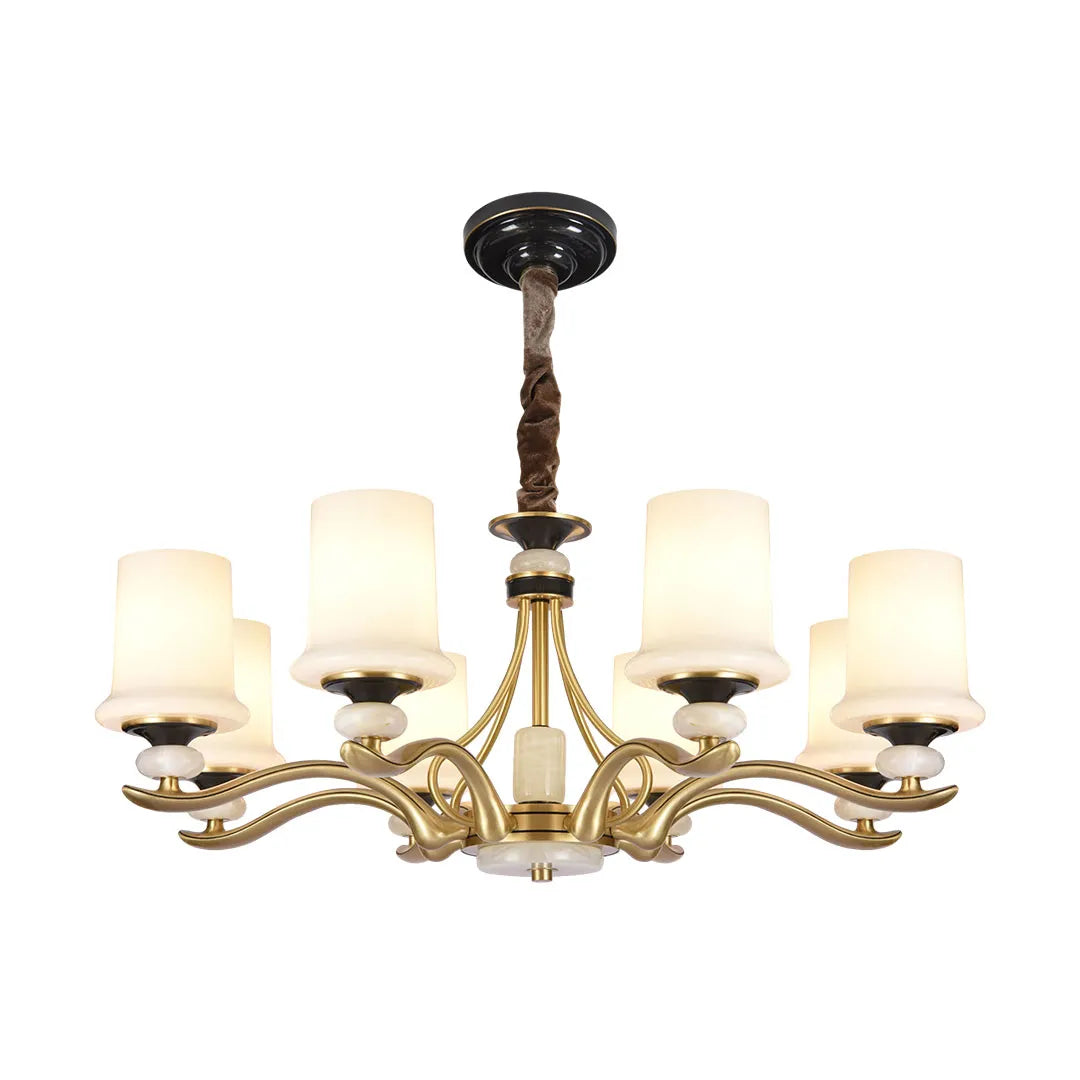 Brass Candle Chandelier American Vintage Ceiling Light - view 10