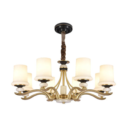 Brass Candle Chandelier American Vintage Ceiling Light - view 10