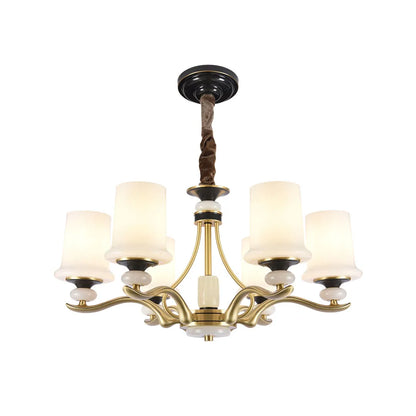 Brass Candle Chandelier American Vintage Ceiling Light - view 9