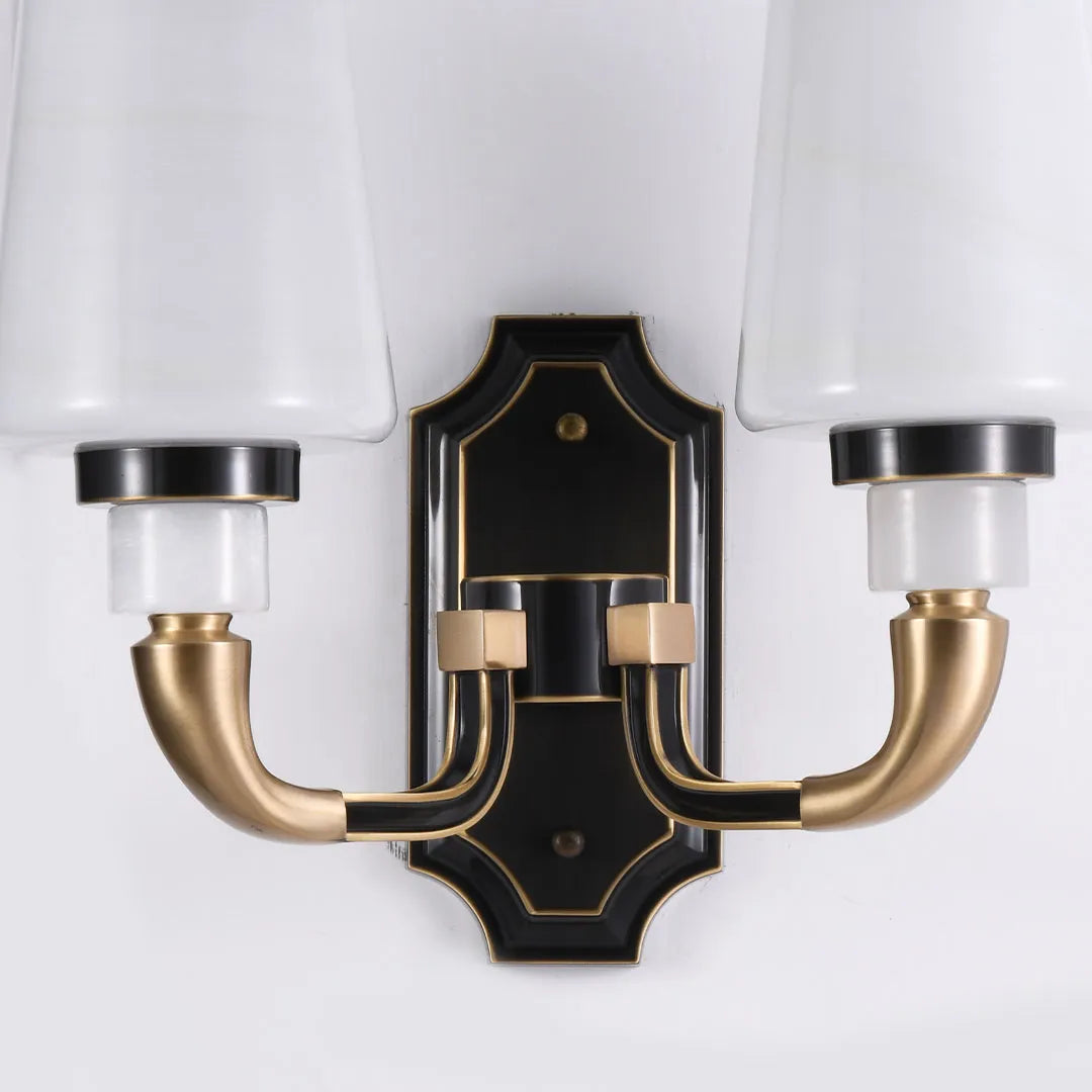 Brass Candle Sconces Wall Modern Double Ended Glass Light - view 7