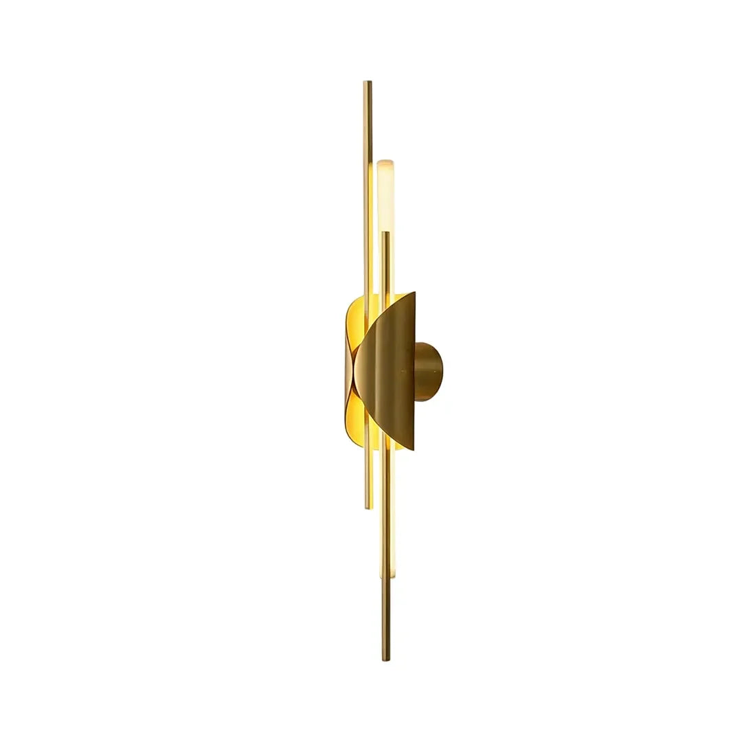 Brass Wall Sconce Light Modern Linear Sculptural Light - view 7