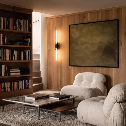 Brass Wall Sconce Light Modern Linear Sculptural Light - view 4