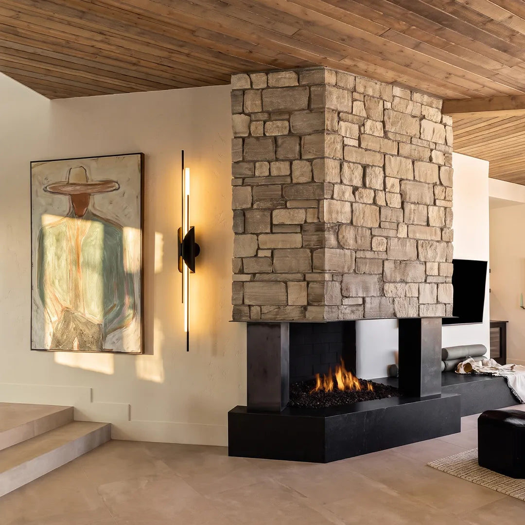 Brass Wall Sconce Light Modern Linear Sculptural Light - view 6