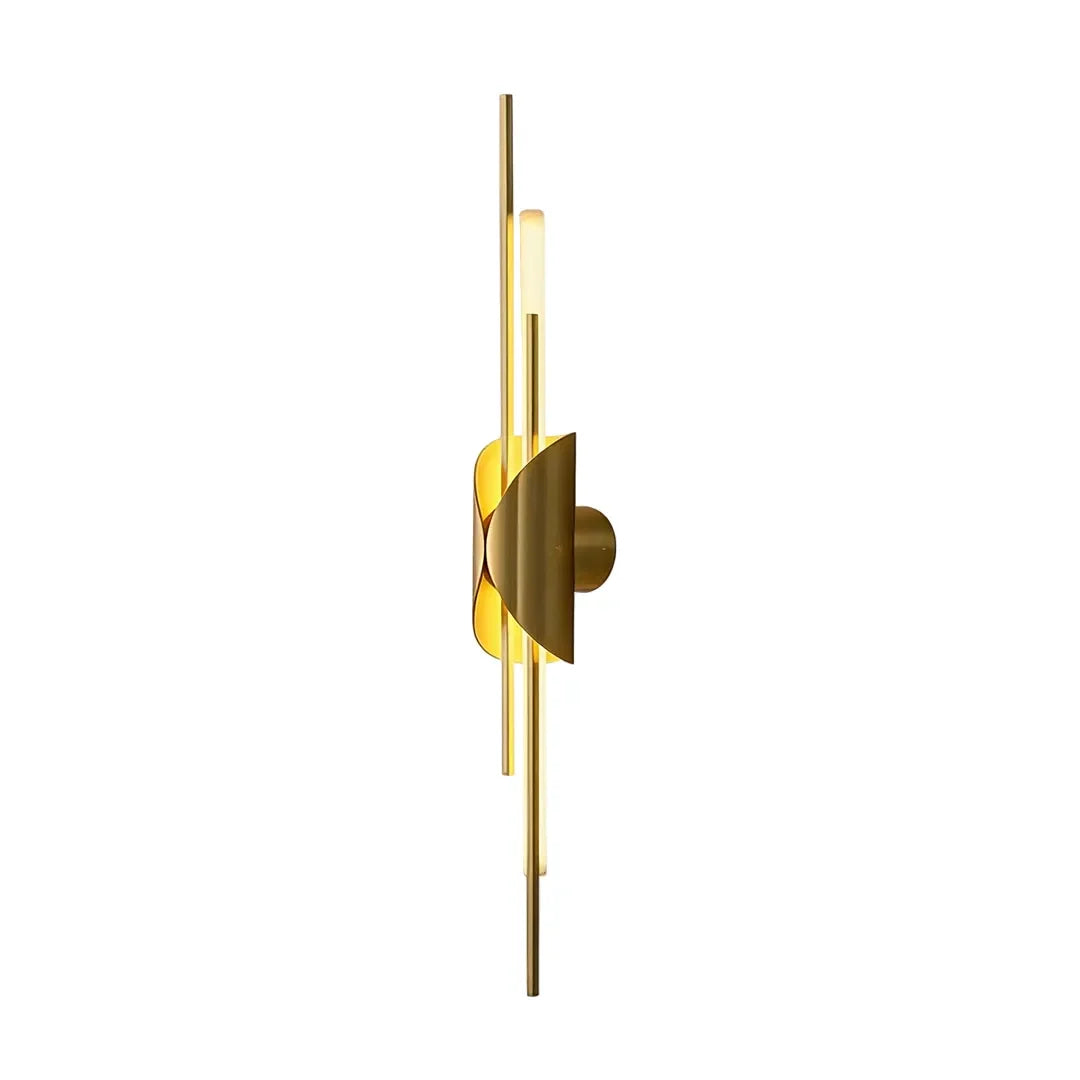Brass Wall Sconce Light Modern Linear Sculptural Light - view 8