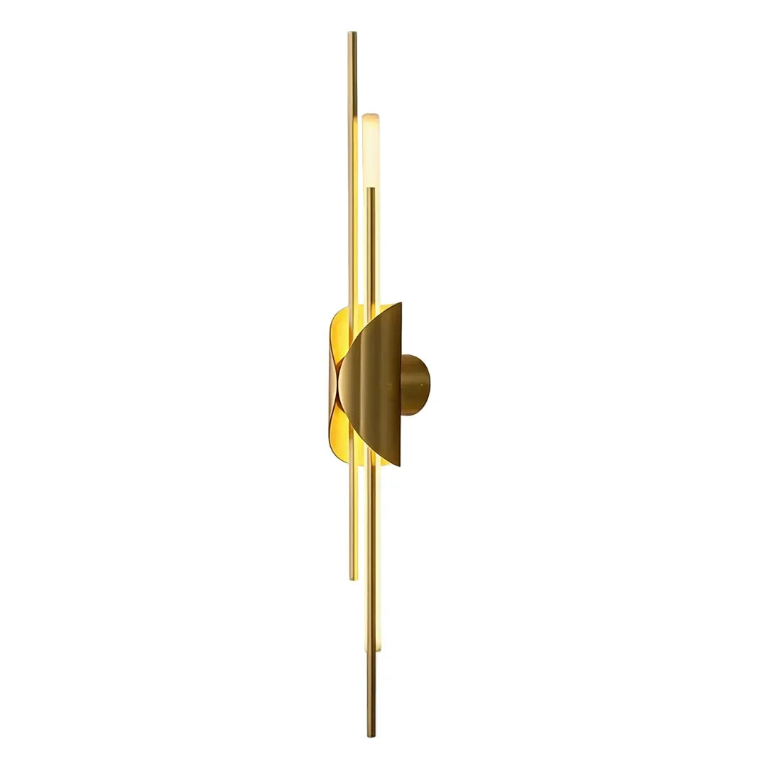 Brass Wall Sconce Light Modern Linear Sculptural Light - view 9