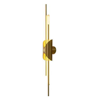 Brass Wall Sconce Light Modern Linear Sculptural Light - view 9