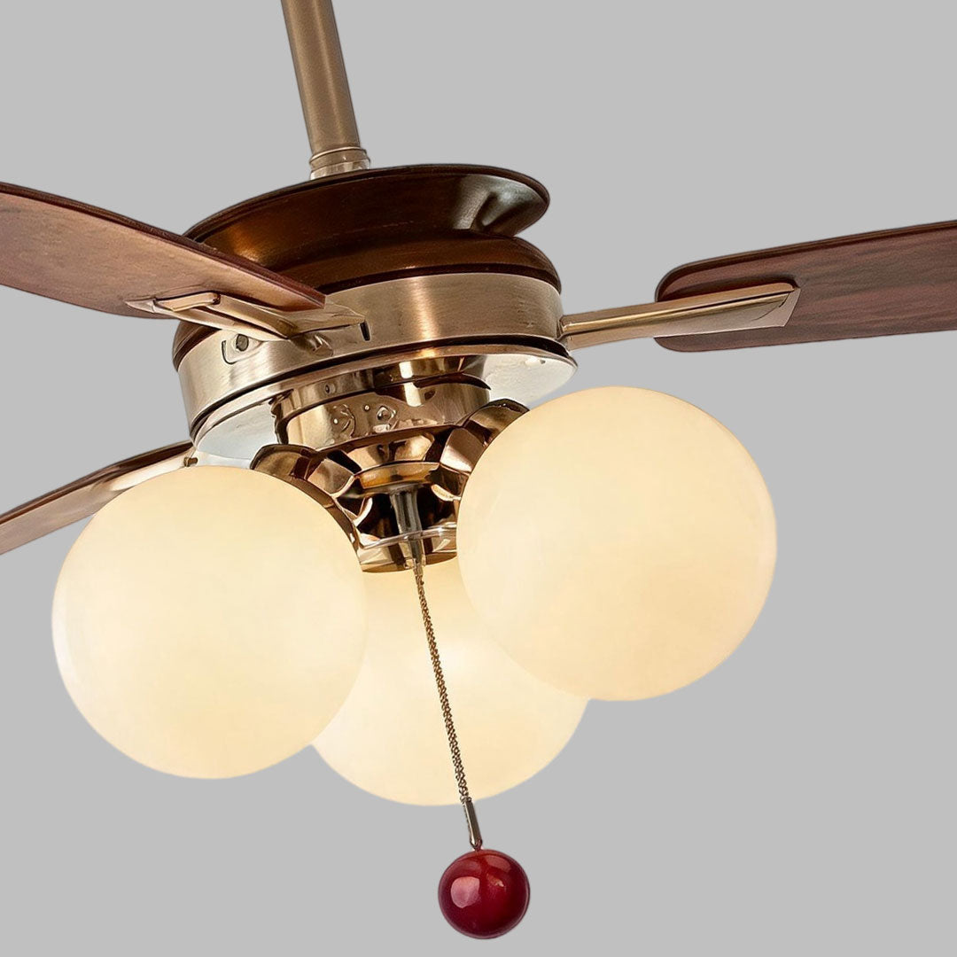Indoor Ceiling Fan with Light French Cream Style Light - view 6