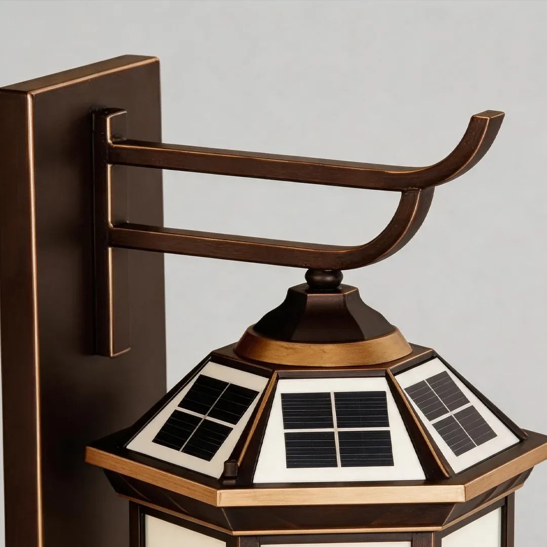 2 PCS Bronze Outdoor Sconce Vintage Glass Wall Lantern - view 7