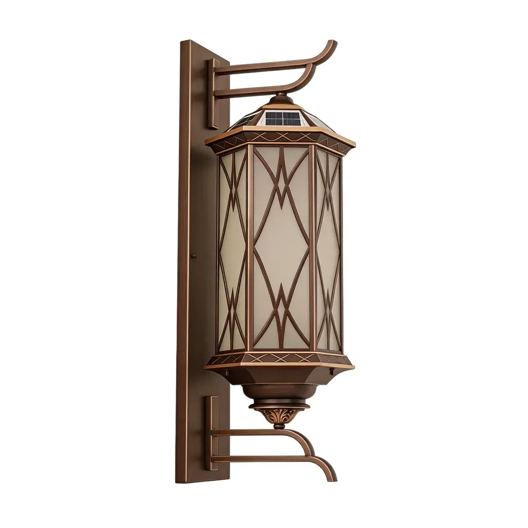 2 PCS Bronze Outdoor Sconce Vintage Glass Wall Lantern - view 9