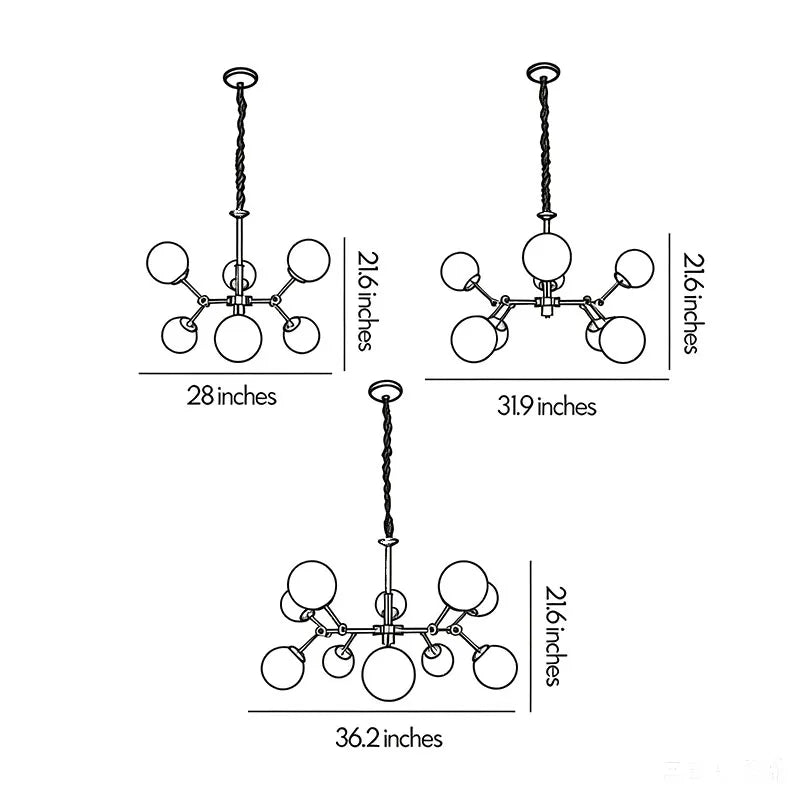 Bubble Lighting Chandeliers Modern Molecular Glass Ceiling Light - view 12