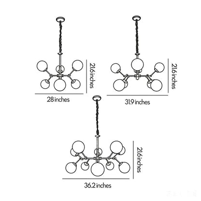 Bubble Lighting Chandeliers Modern Molecular Glass Ceiling Light - view 12