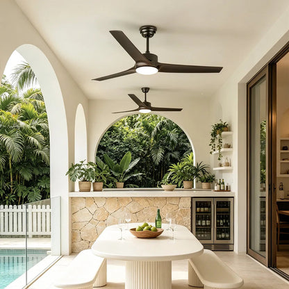 Ceiling Fan with Light Full Spectrum Outdoor Waterproof LED Light - view 4