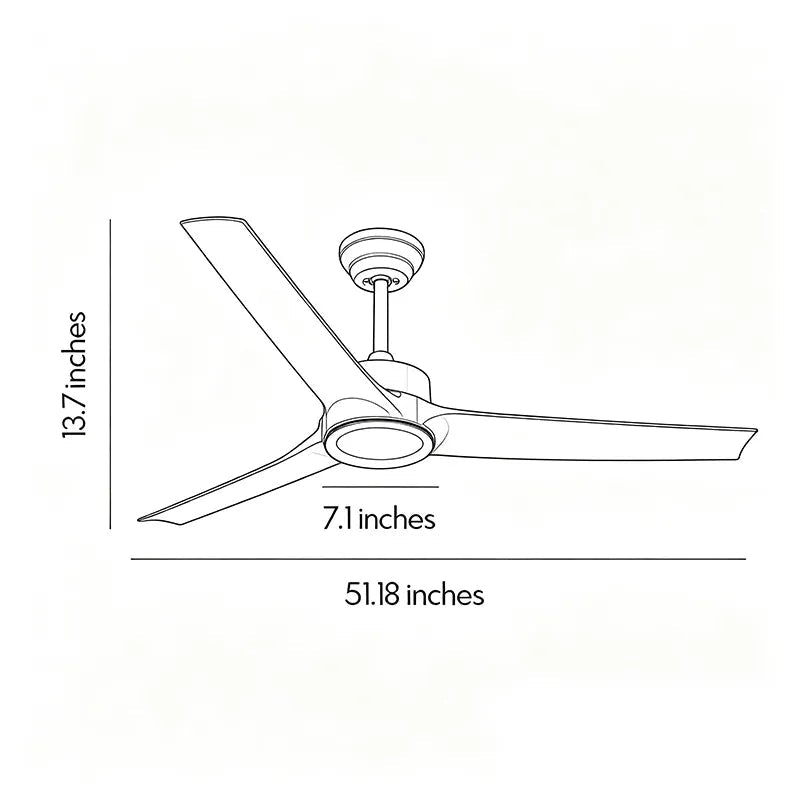 Ceiling Fan with Light Full Spectrum Outdoor Waterproof LED Light - view 8