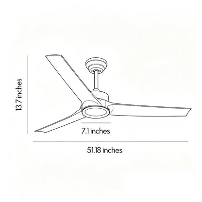 Ceiling Fan with Light Full Spectrum Outdoor Waterproof LED Light - view 8