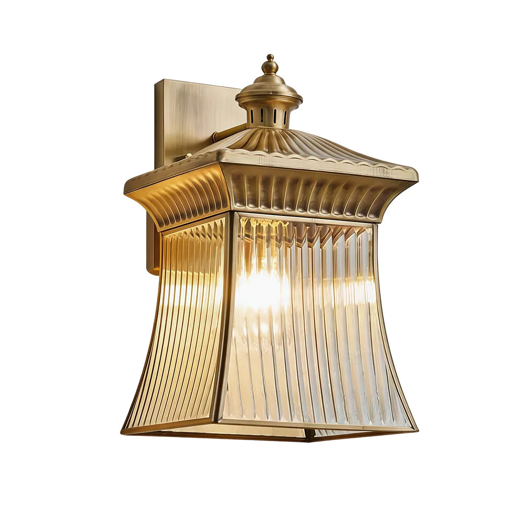 Copper Outdoor Wall Sconce Light European Vintage Waterproof Light - view 10