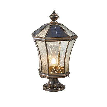 Outdoor Pillar Light European Vintage Copper Waterproof Light - view 15