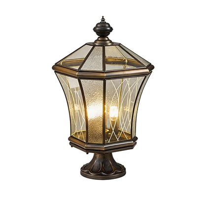 Outdoor Pillar Light European Vintage Copper Waterproof Light - view 12