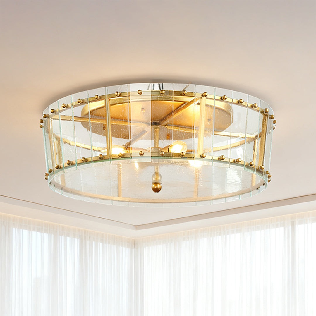 Flush Mount Gold Light Contemporary Elegant Luxury Round Glass Light - view 4