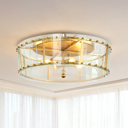 Flush Mount Gold Light Contemporary Elegant Luxury Round Glass Light - view 4